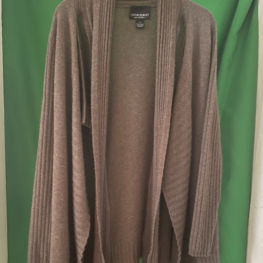 Cynthia Rowley Cashmere Wrap openSweater ladies  Small